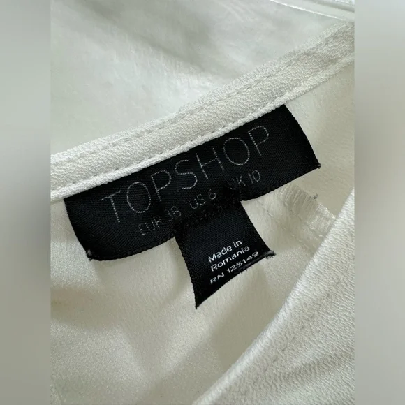 Topshop White Slouchy Knot Front Blouse - Picture 4 of 4